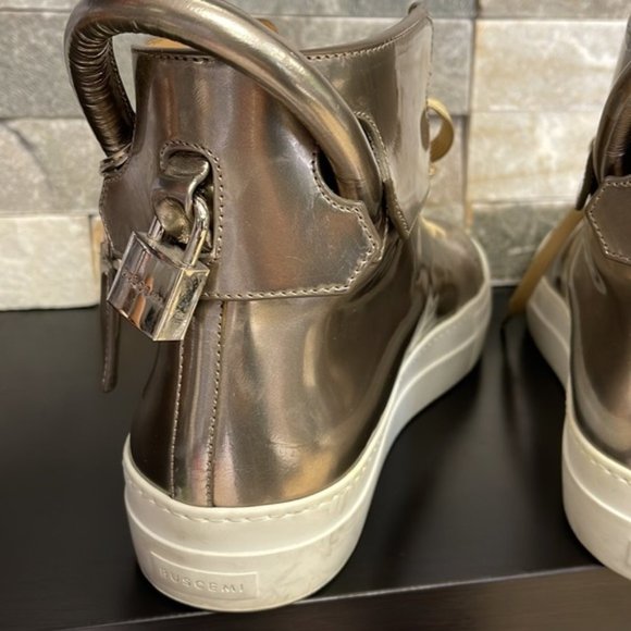 Buscemi Gold Leather Trainers - Picture 7 of 8